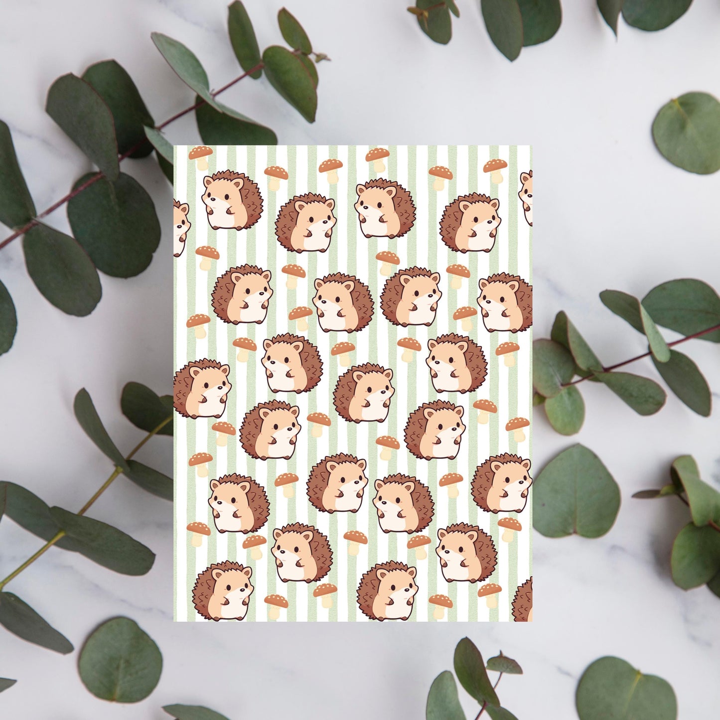 Kawaii Hedgehog Greeting Card