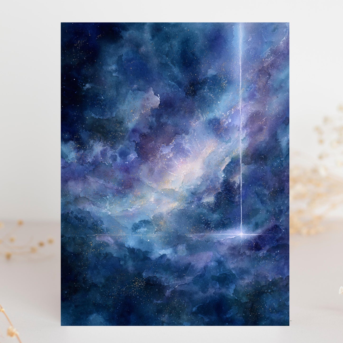Watercolor Night Sky Greeting Card