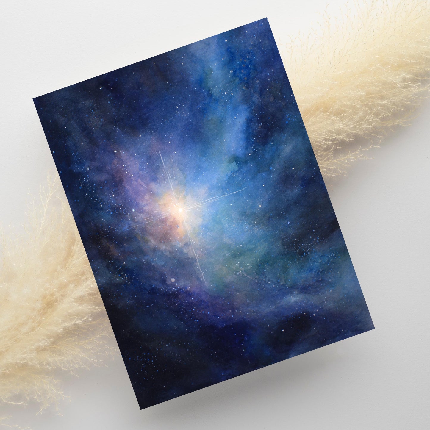 Watercolor Galaxy Greeting Card