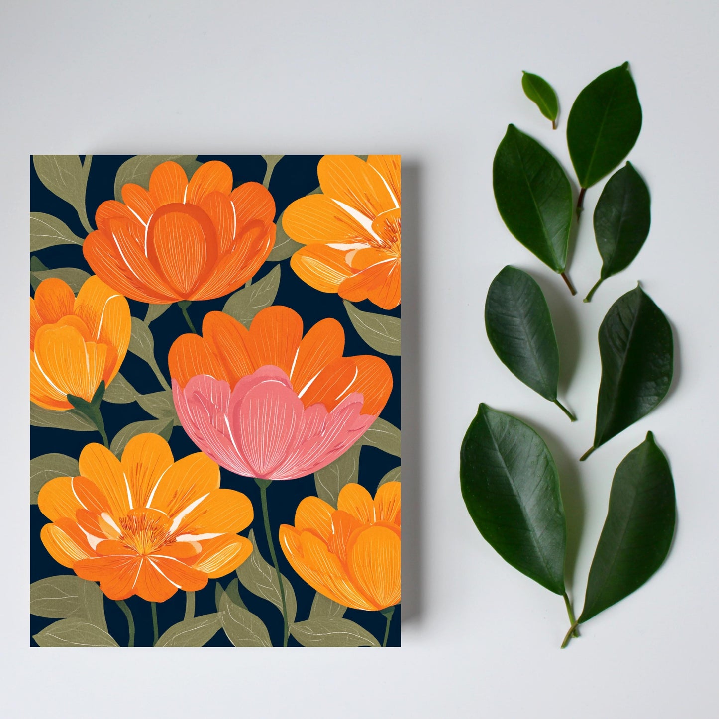 Modern Floral Greeting Card