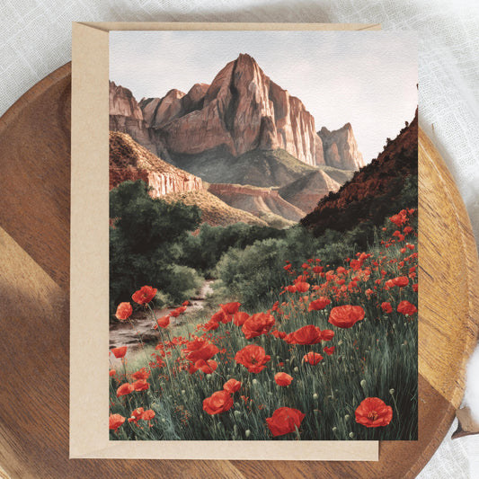 Vintage Zion National Park Card