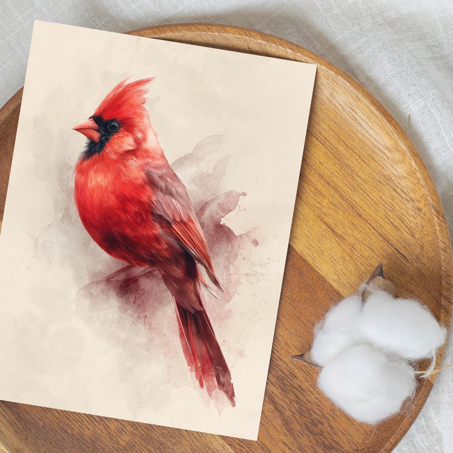 Watercolor Cardinal Greeting Card