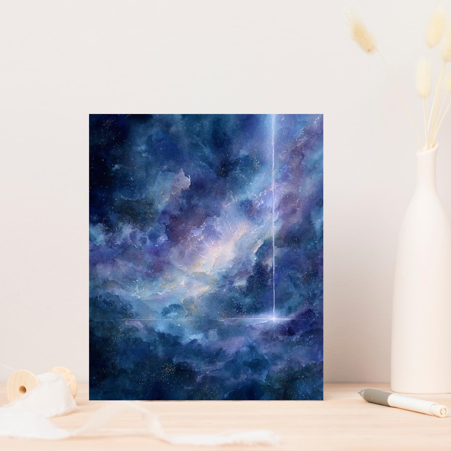 Watercolor Night Sky Greeting Card