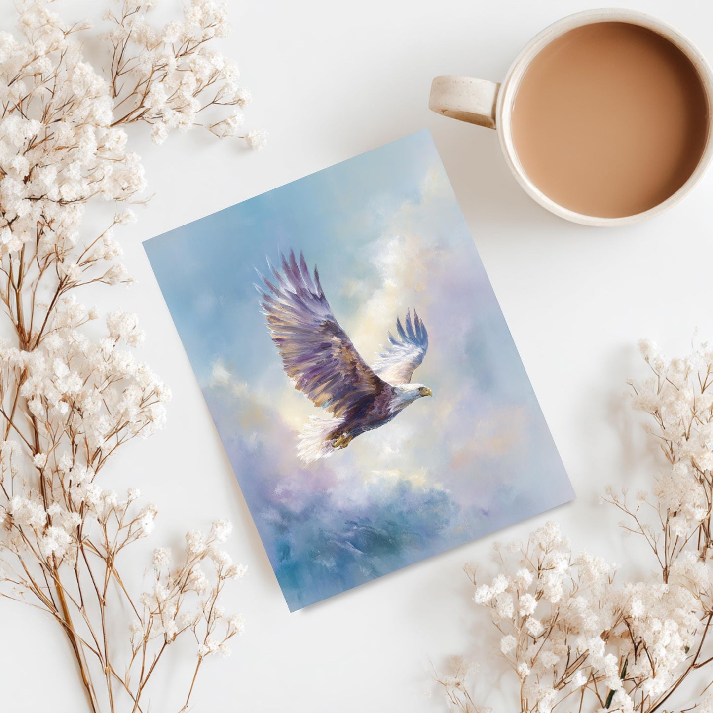 Soaring Bald Eagle Greeting Card