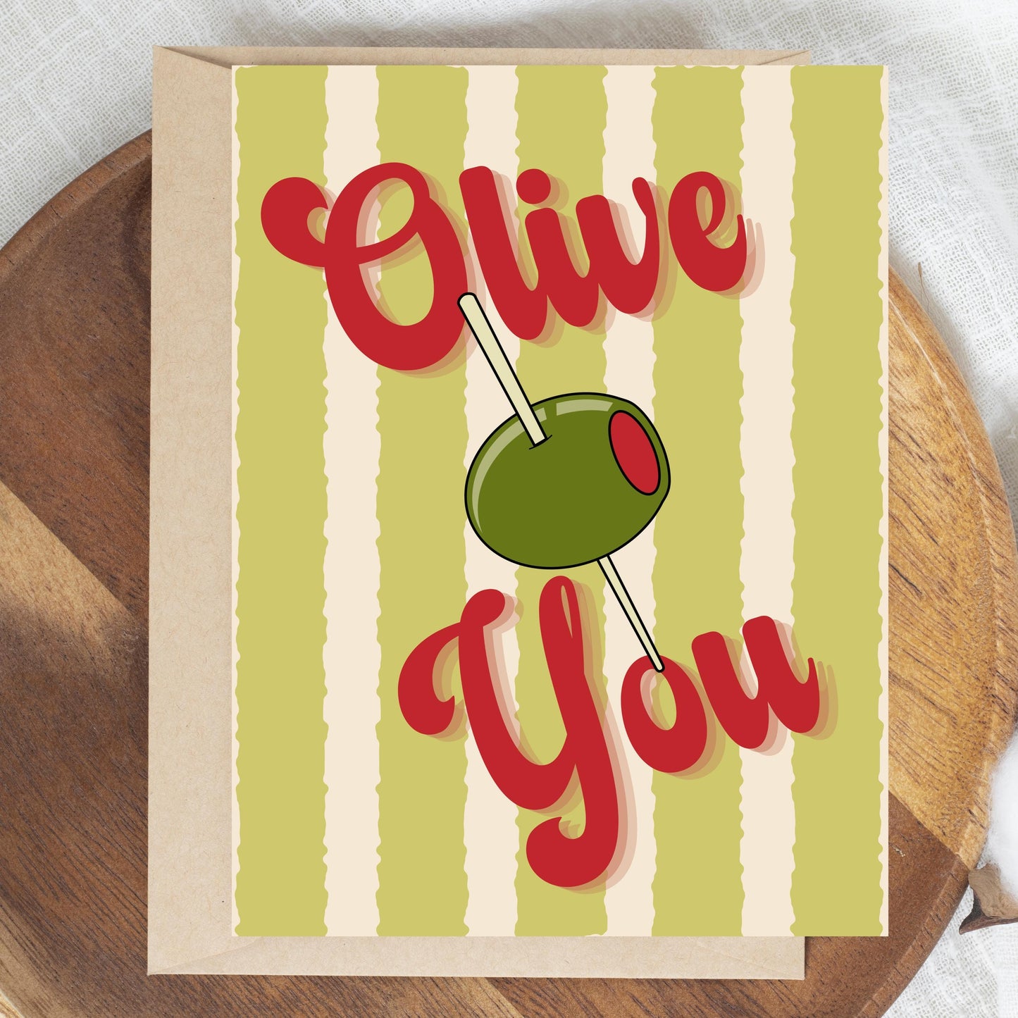 Olive You Card (I Love You)