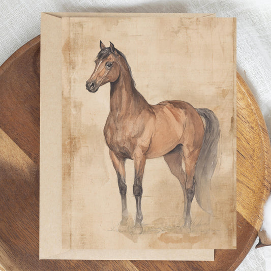 Tan Horse Greeting Card