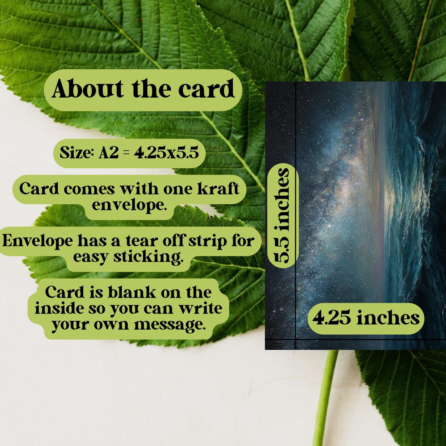 Starry Night Ocean Greeting Card