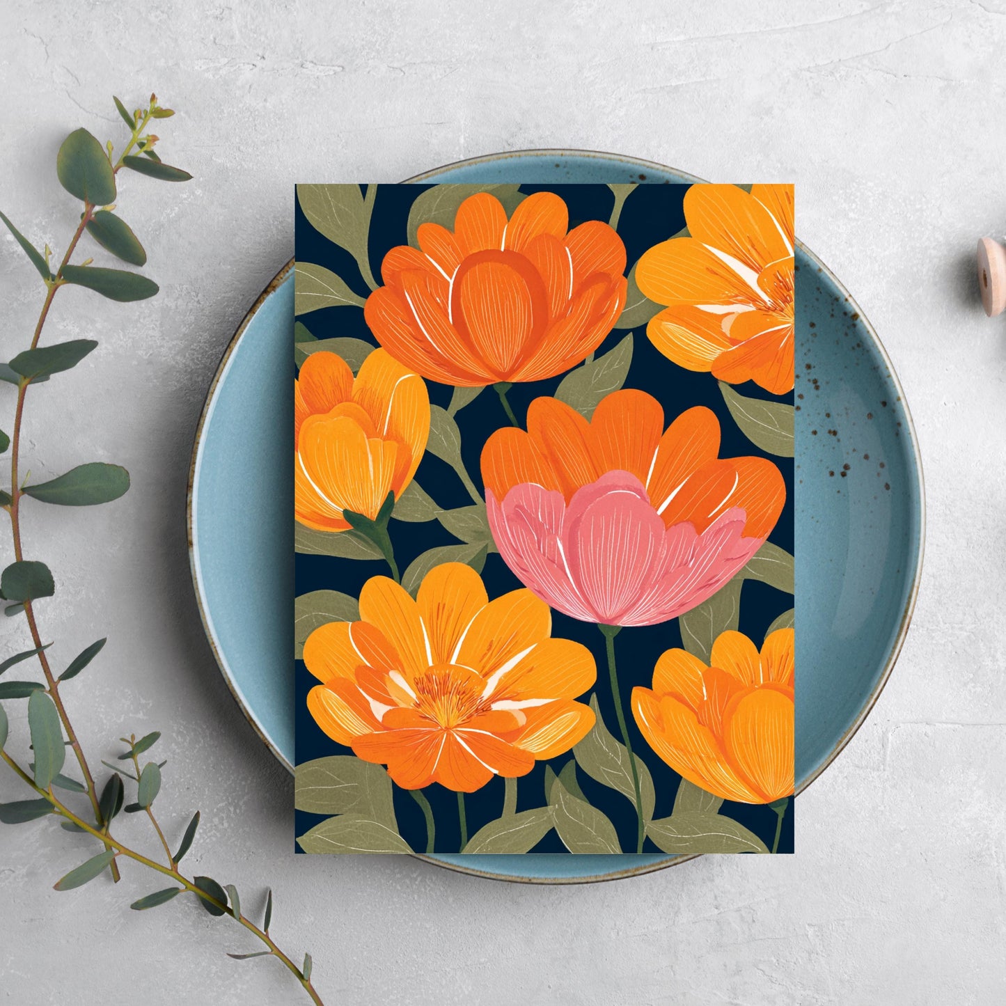 Modern Floral Greeting Card