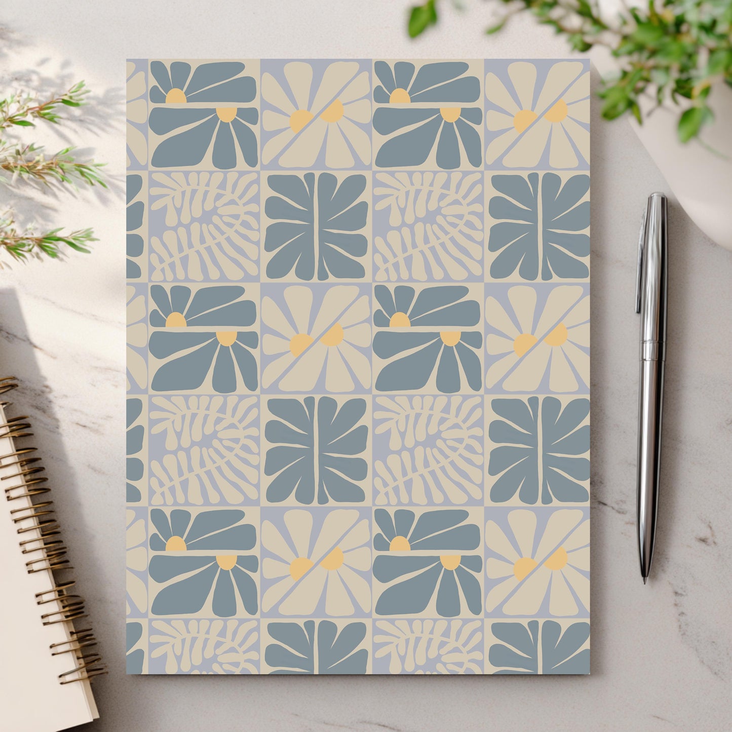 Slate Blue Geometric Greeting Card