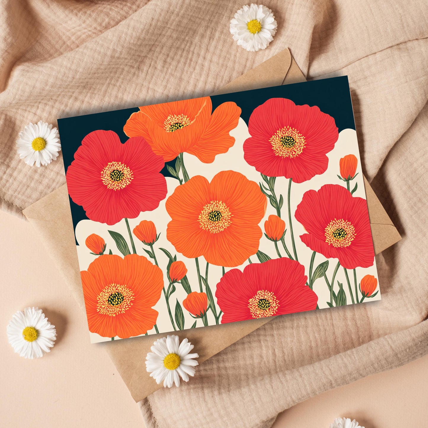 Red Poppy Greeting Card