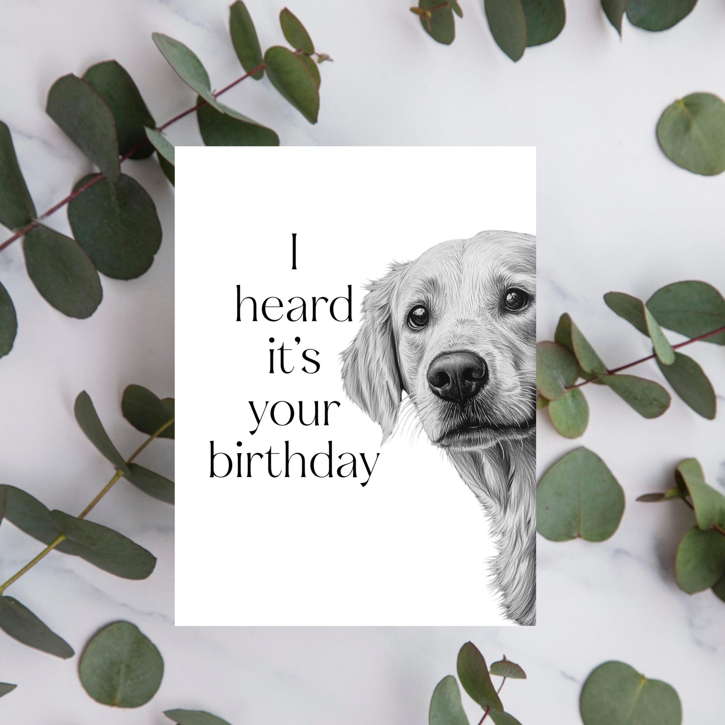 Golden Retriever Birthday Card