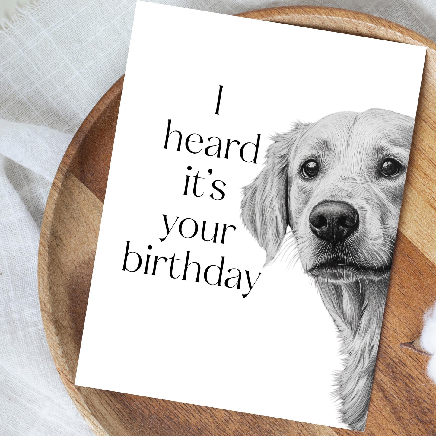 Golden Retriever Birthday Card