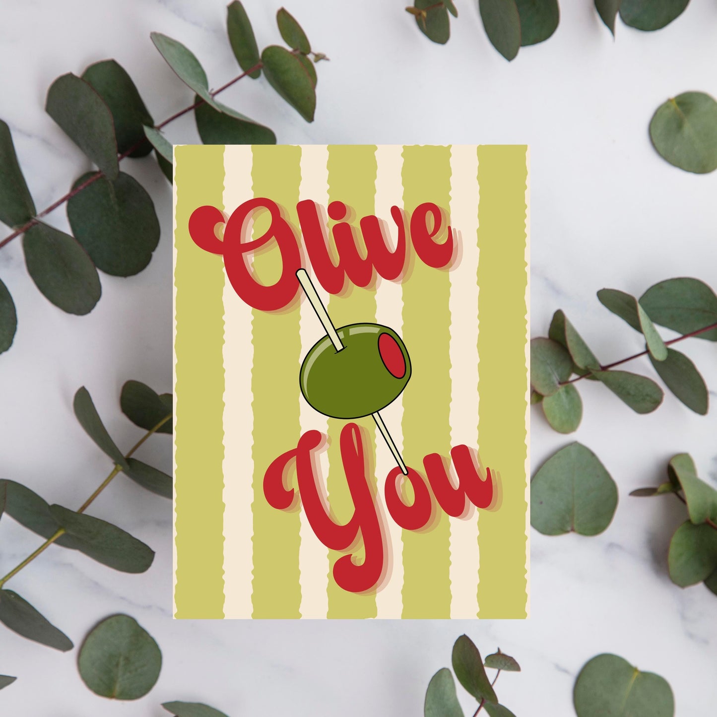 Olive You Card (I Love You)