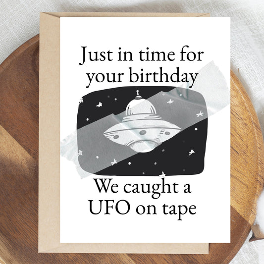 UFO Happy Birthday Card