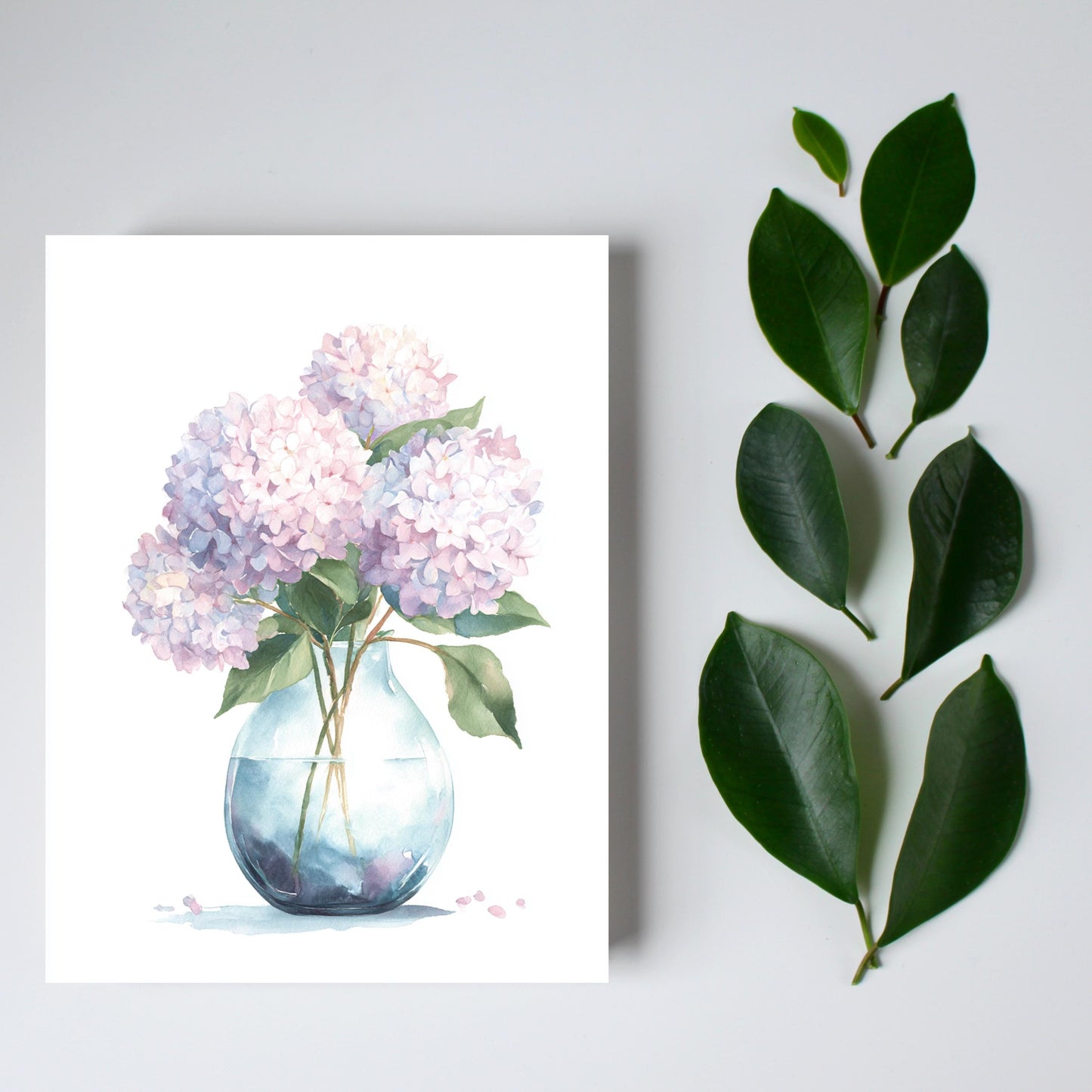 Watercolor Hydrangea Greeting Card