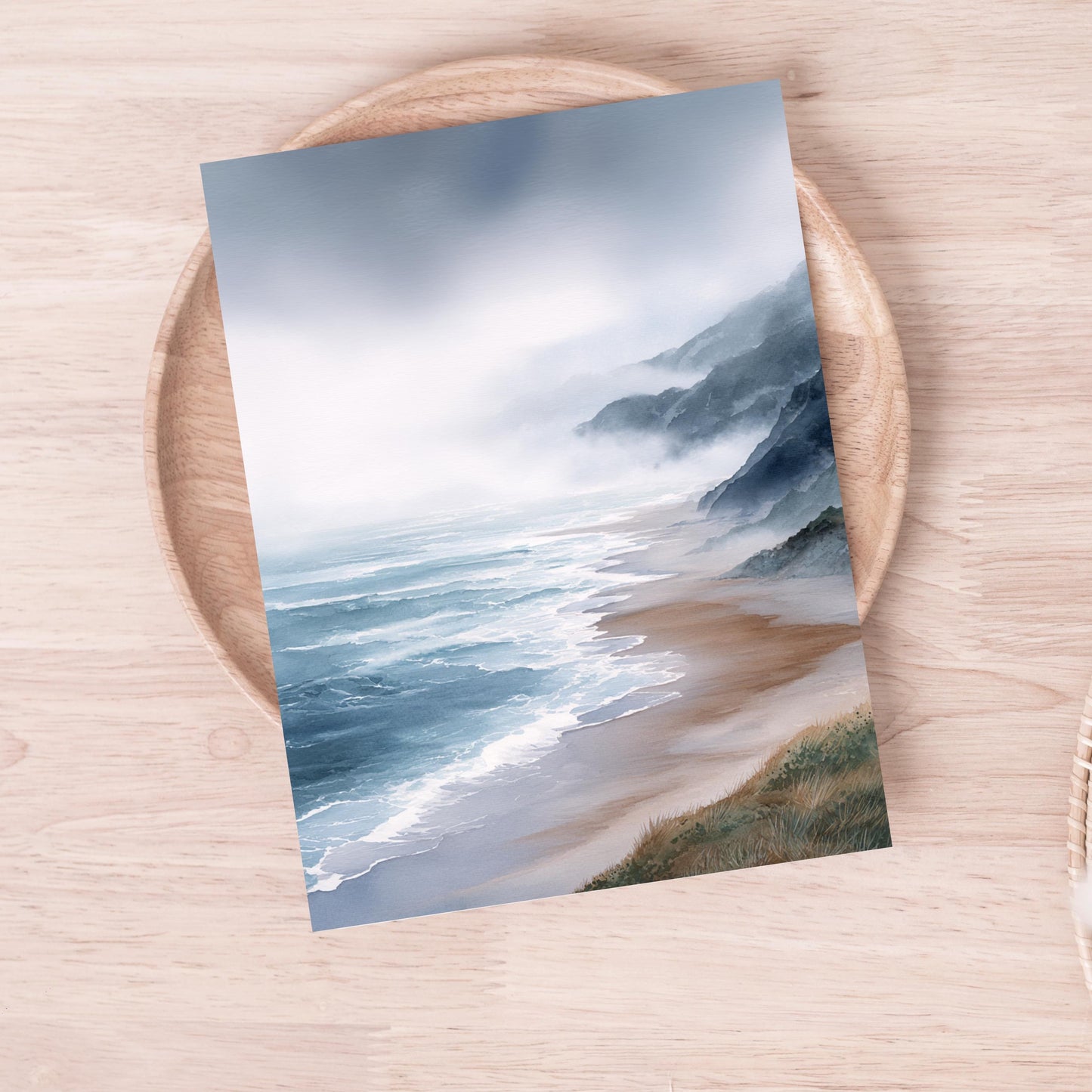 Moody Coastal Watercolor Greeting Card