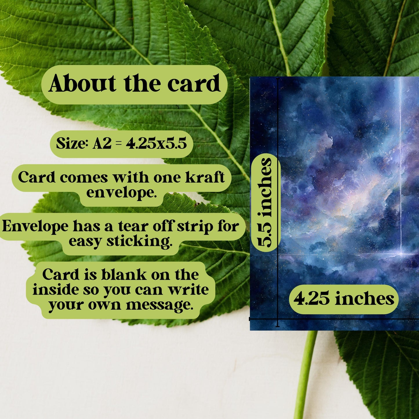 Watercolor Night Sky Greeting Card