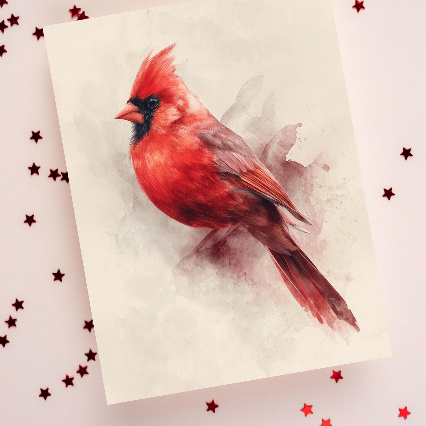Watercolor Cardinal Greeting Card