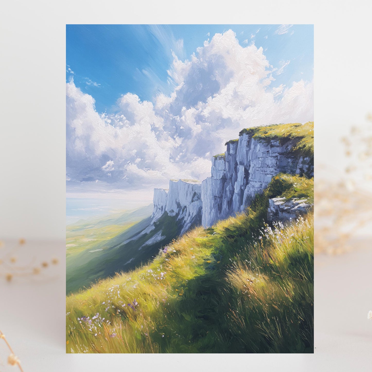 Scenic Mountain Cliff Greeting Card