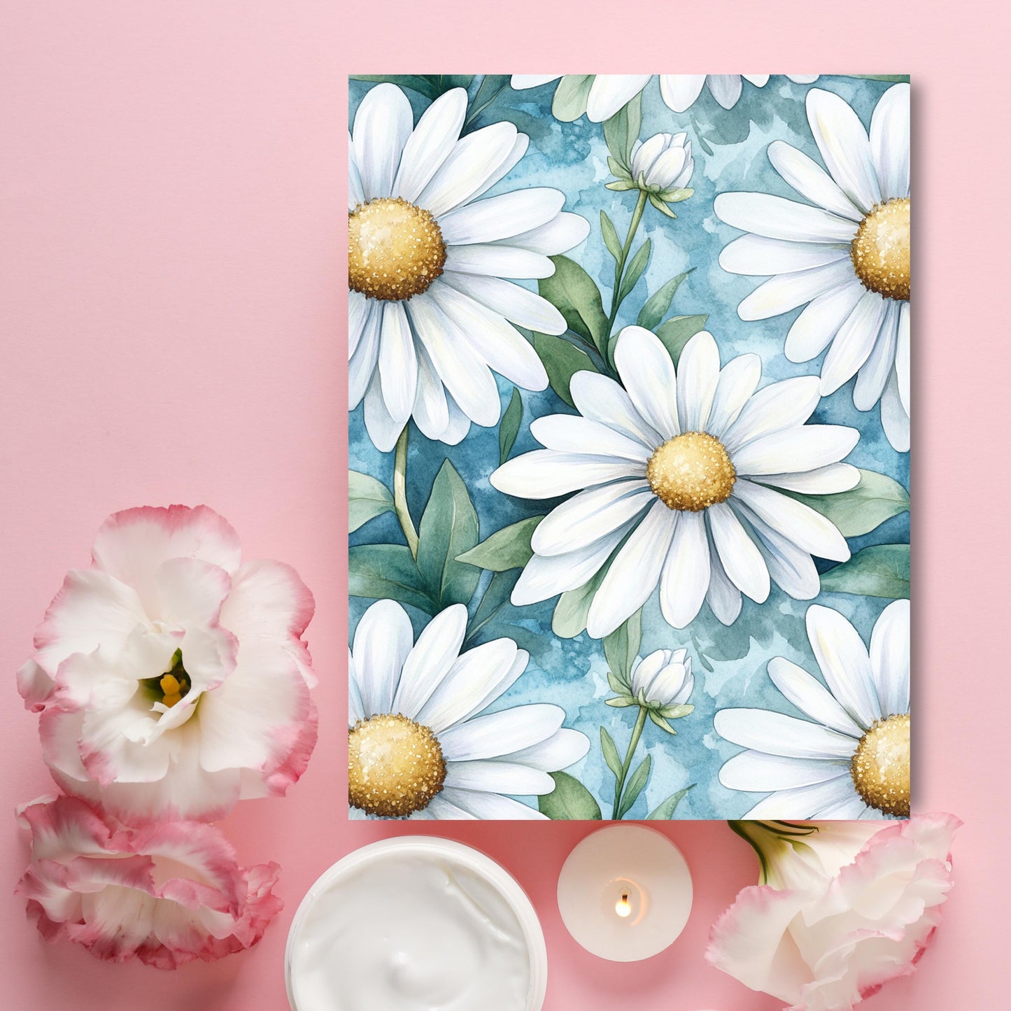 Watercolor Daisy Greeting Card