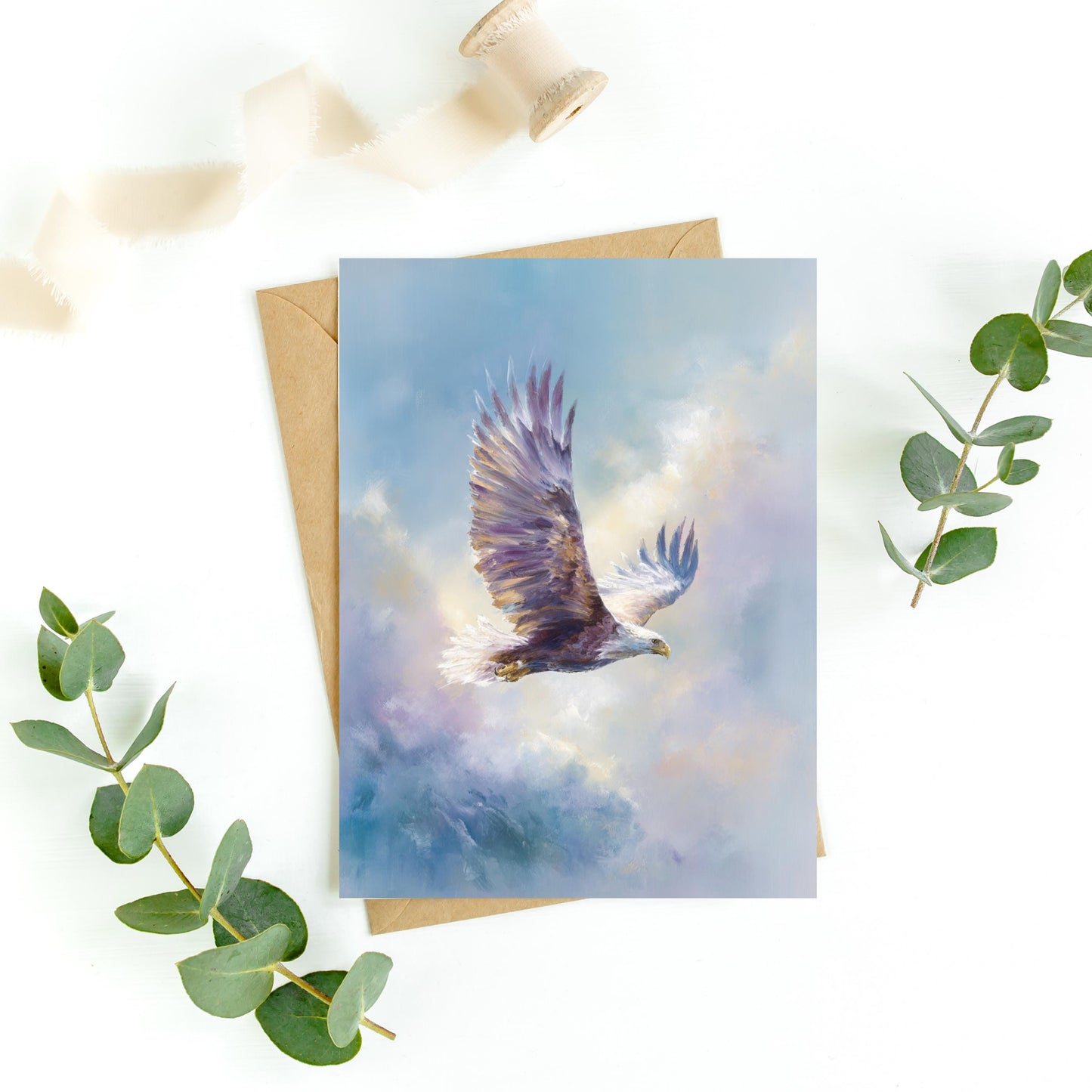 Soaring Bald Eagle Greeting Card