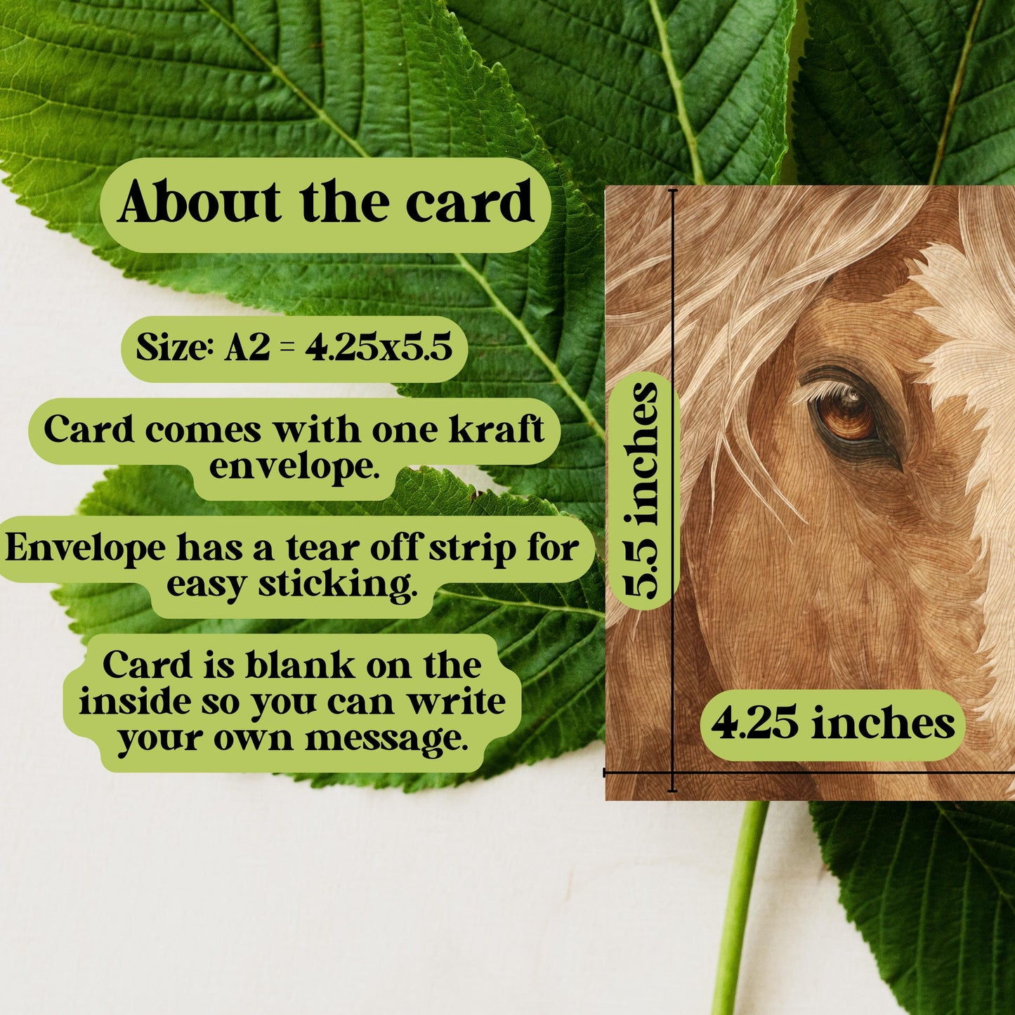 Tan Horse Greeting Card