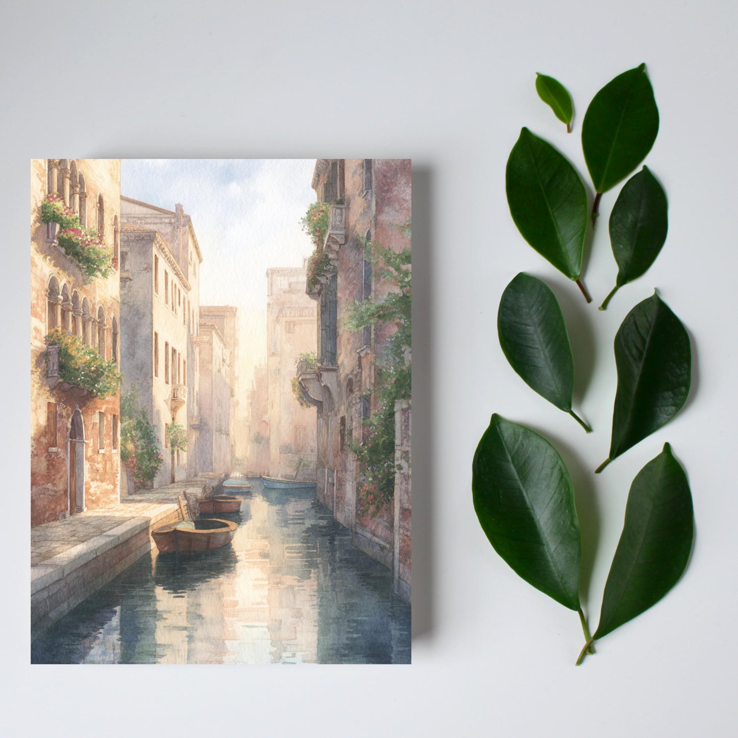 Watercolor Venice Canal Greeting Card