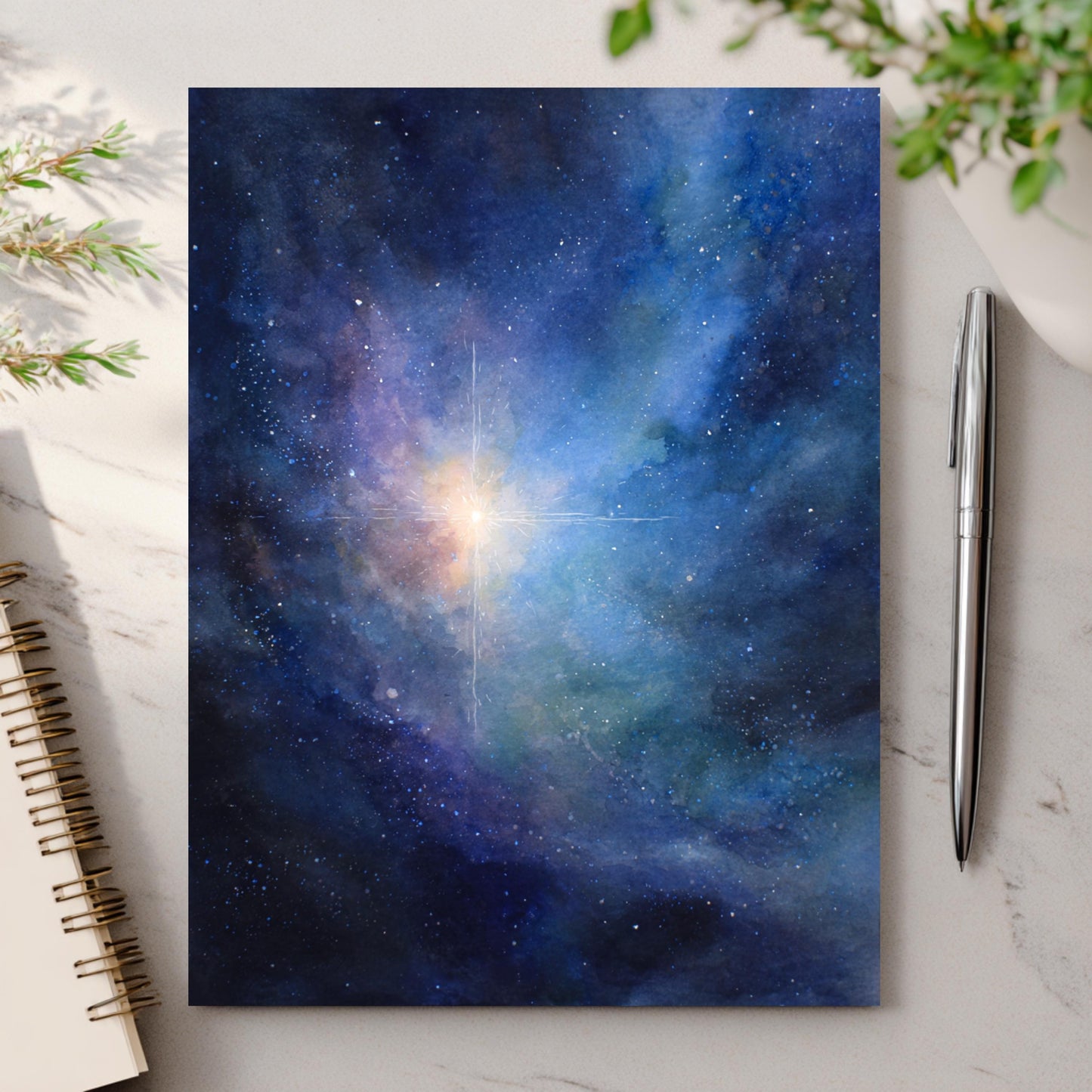 Watercolor Galaxy Greeting Card