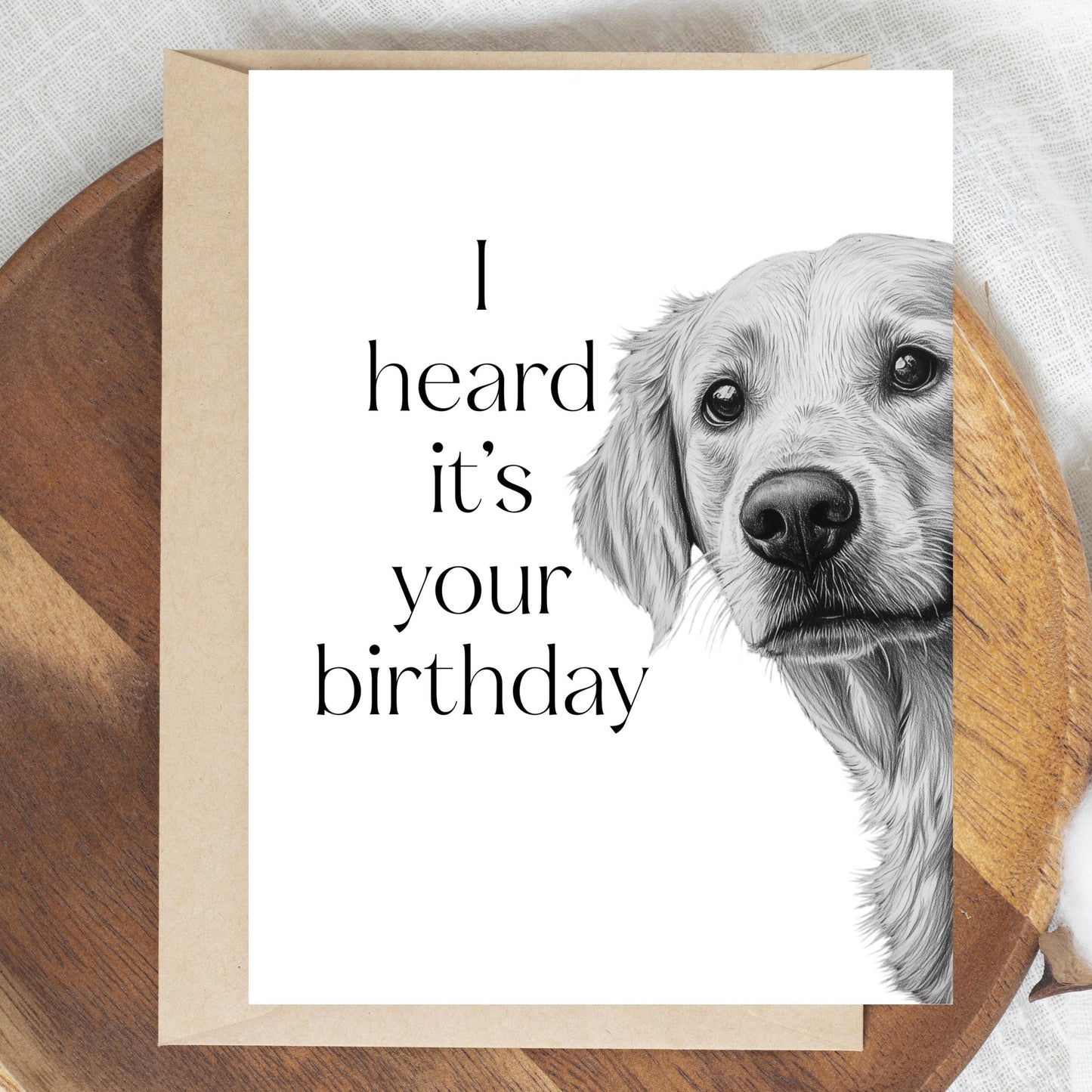 Golden Retriever Birthday Card