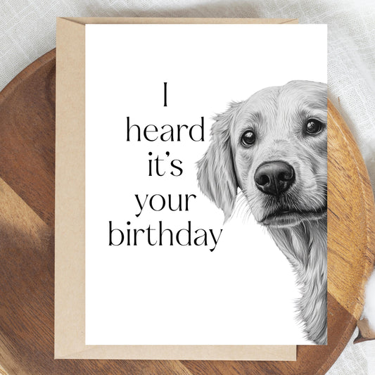 Golden Retriever Birthday Card