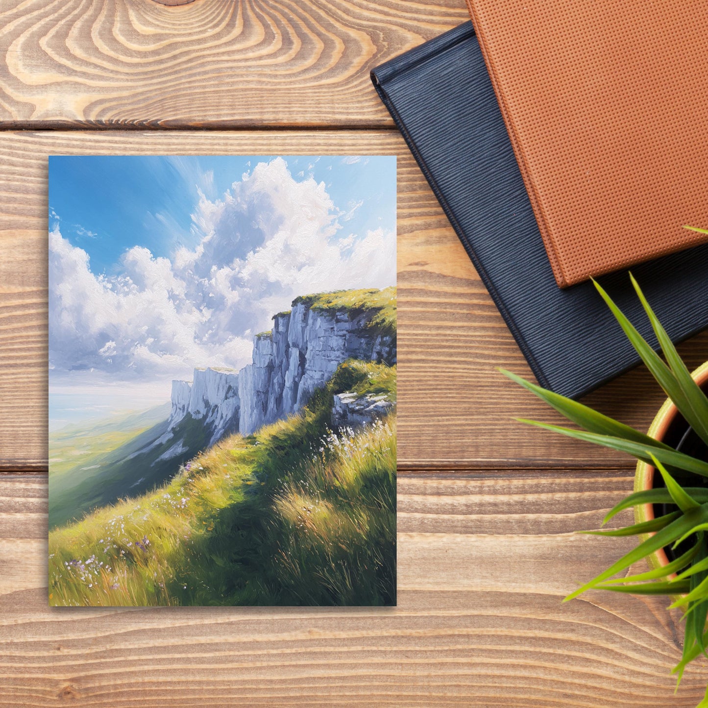 Scenic Mountain Cliff Greeting Card