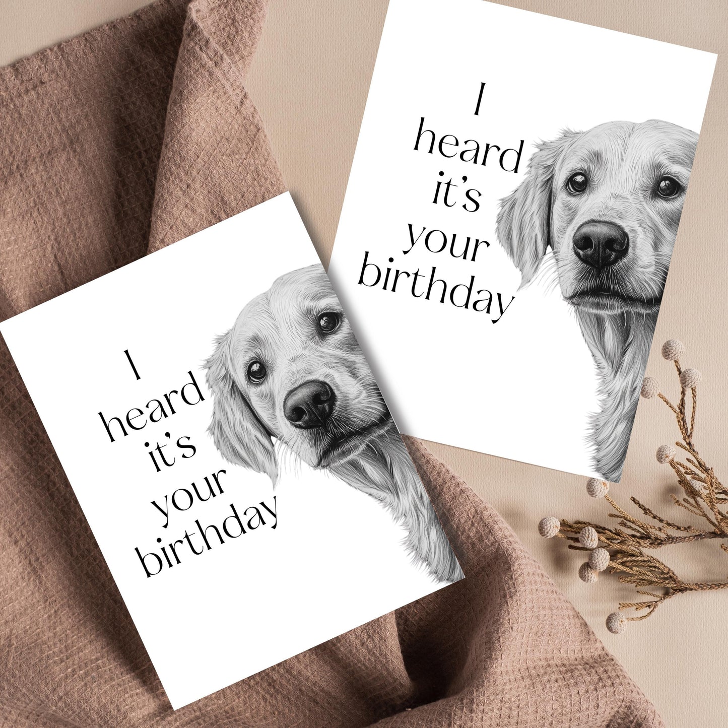 Golden Retriever Birthday Card