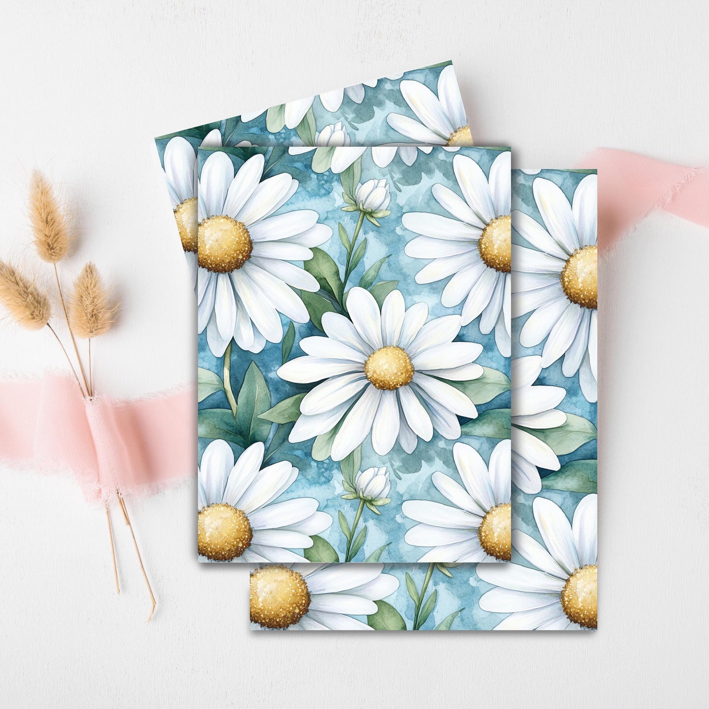 Watercolor Daisy Greeting Card