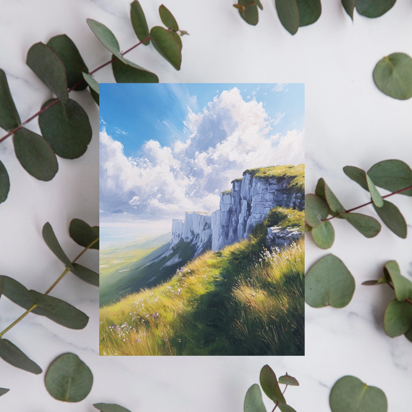 Scenic Mountain Cliff Greeting Card