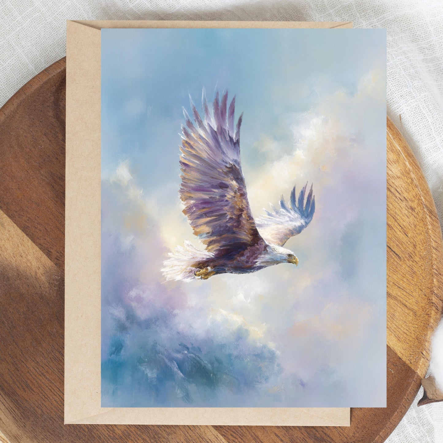 Soaring Bald Eagle Greeting Card