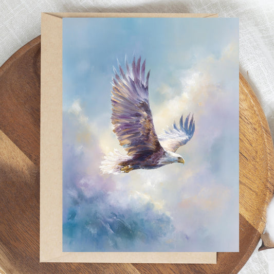 Soaring Bald Eagle Greeting Card