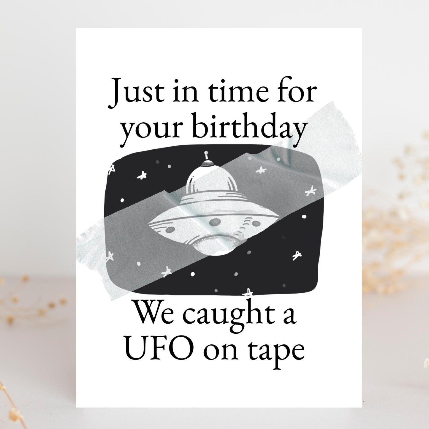 UFO Happy Birthday Card