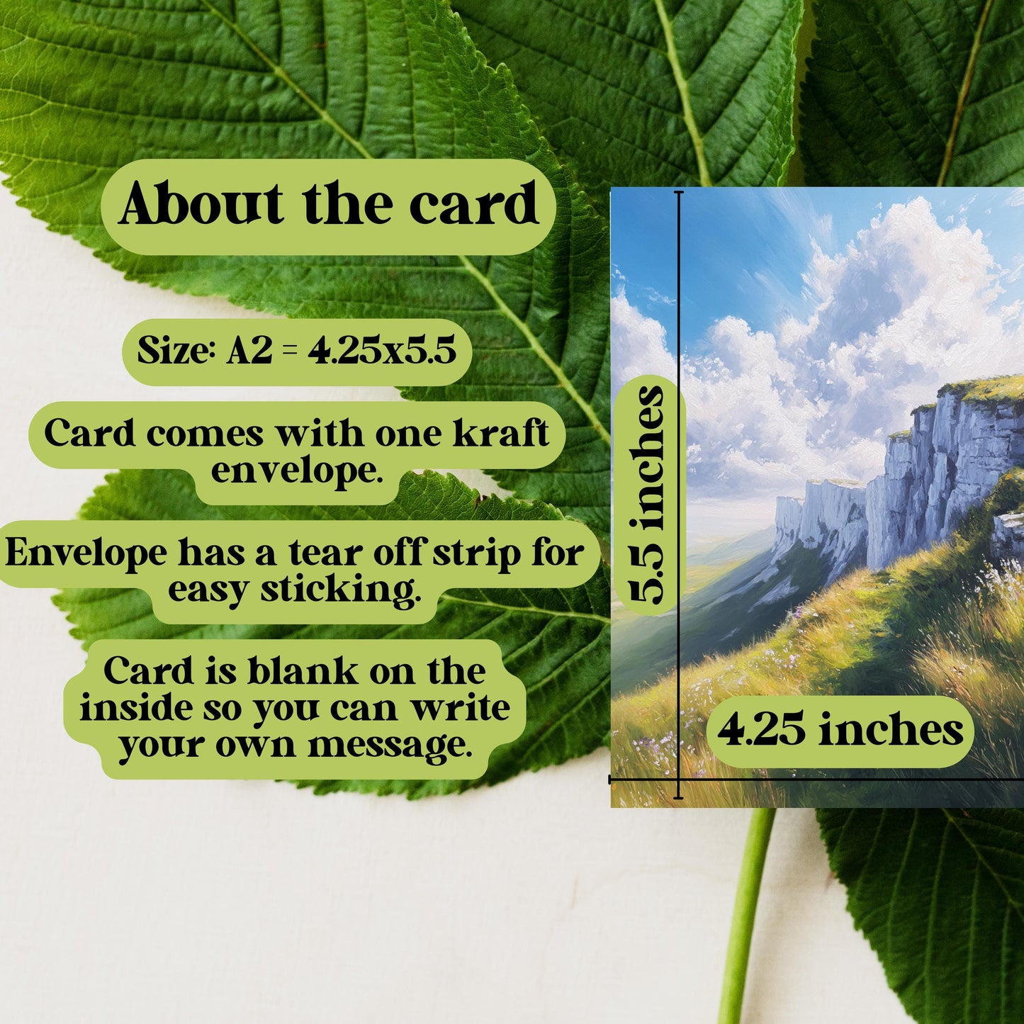 Scenic Mountain Cliff Greeting Card
