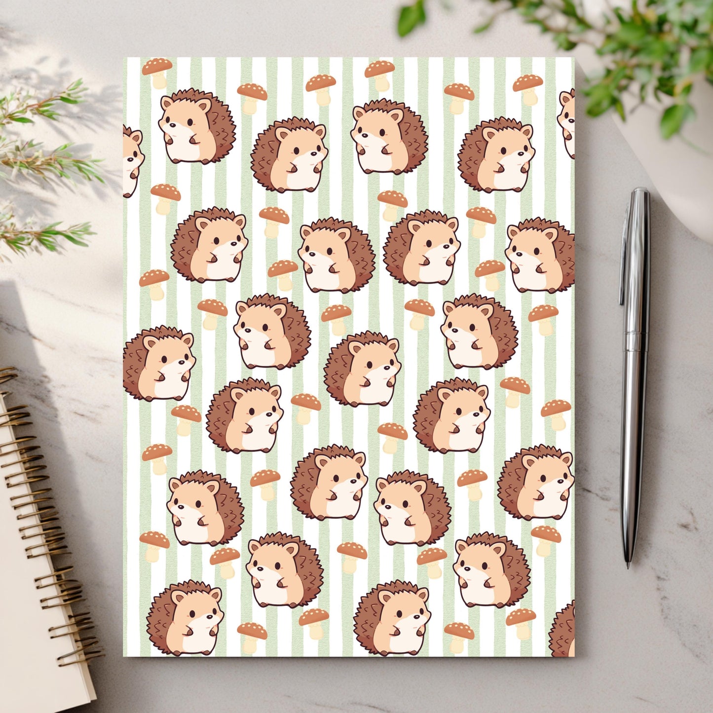 Kawaii Hedgehog Greeting Card