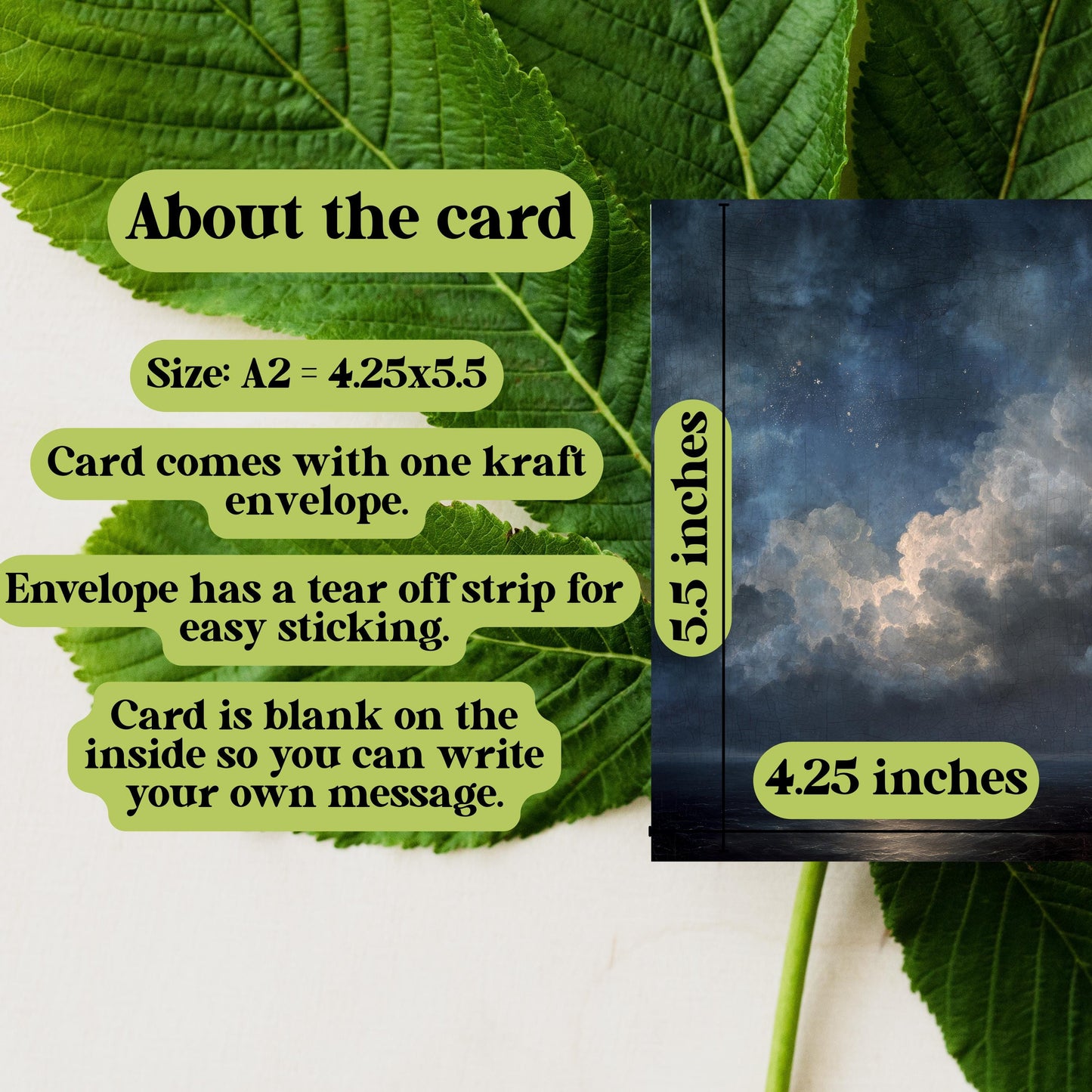 Moody Night Sky Greeting Card