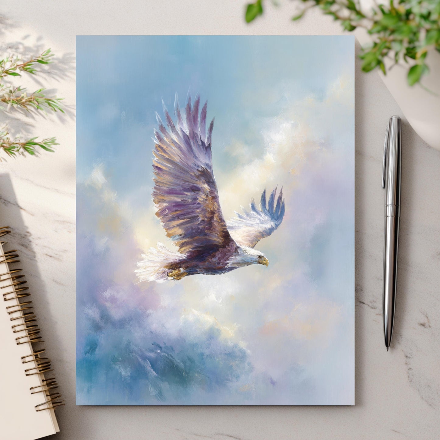 Soaring Bald Eagle Greeting Card