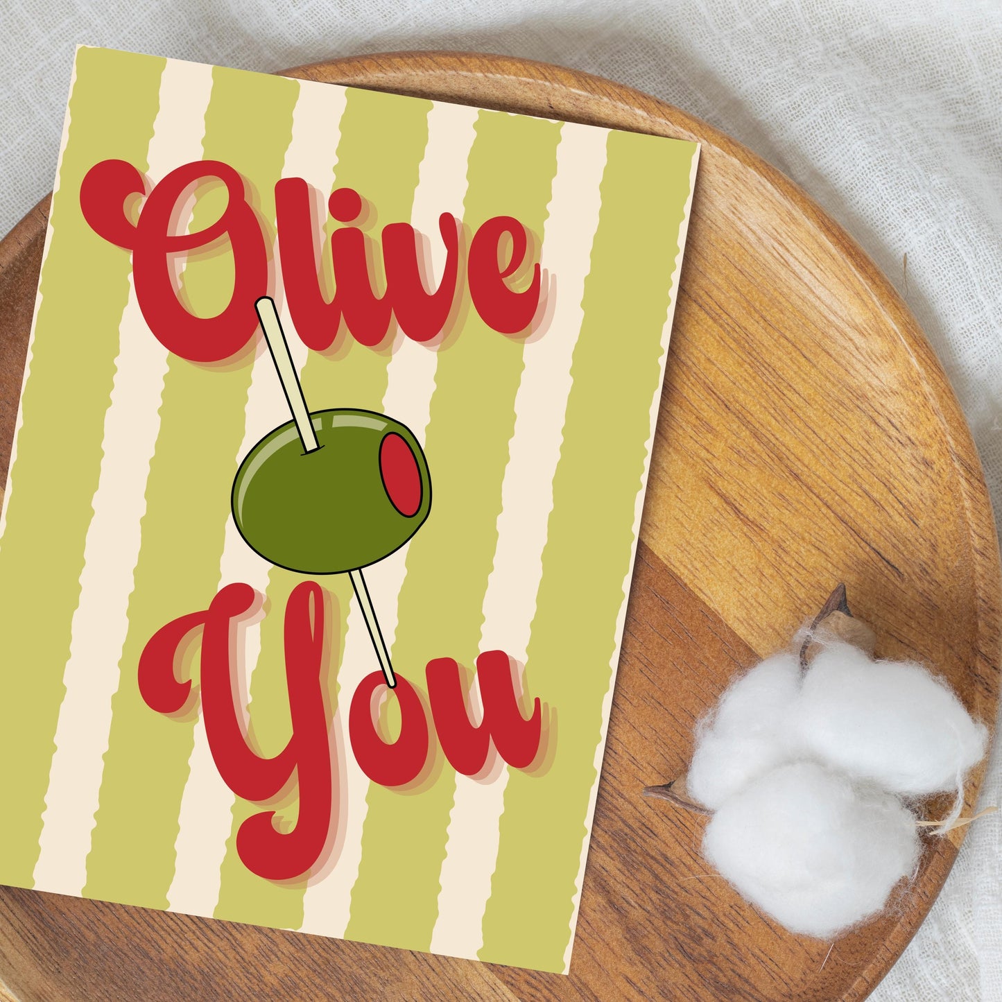 Olive You Card (I Love You)