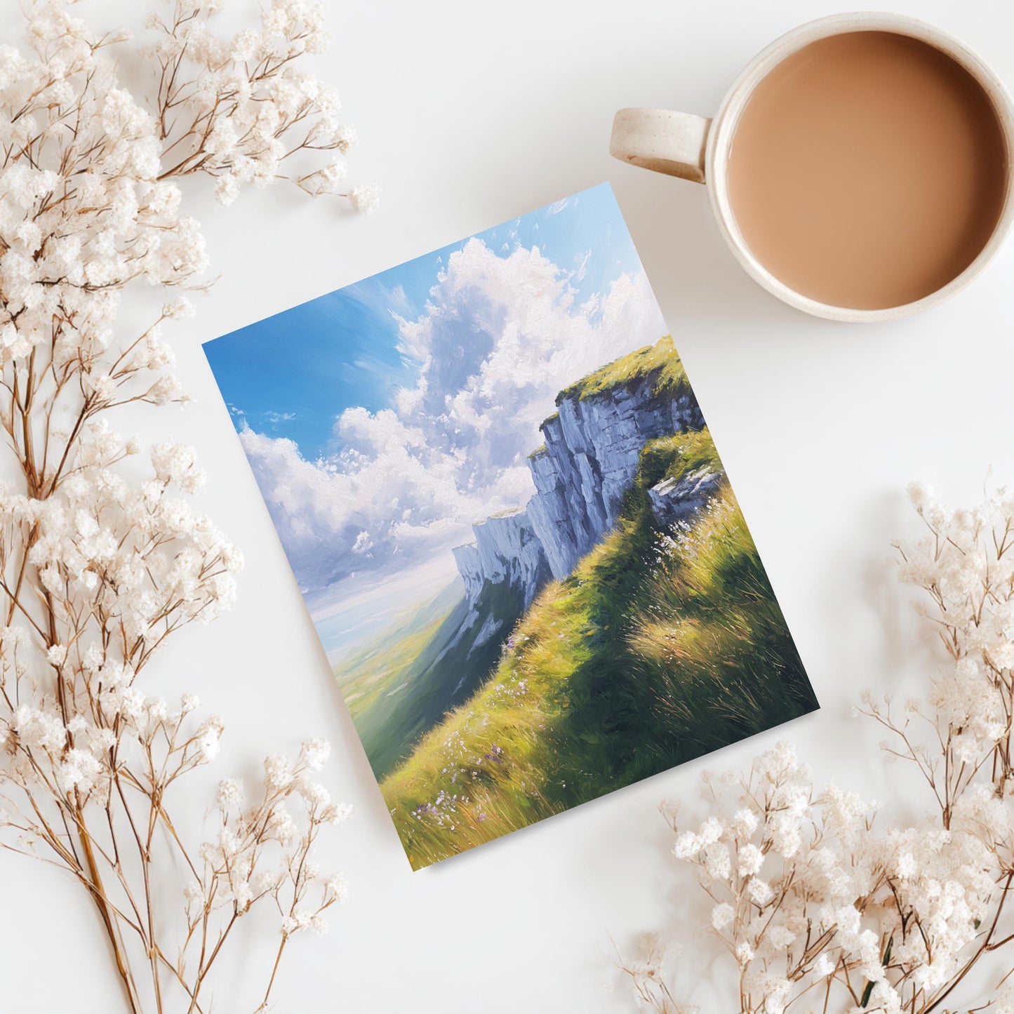 Scenic Mountain Cliff Greeting Card