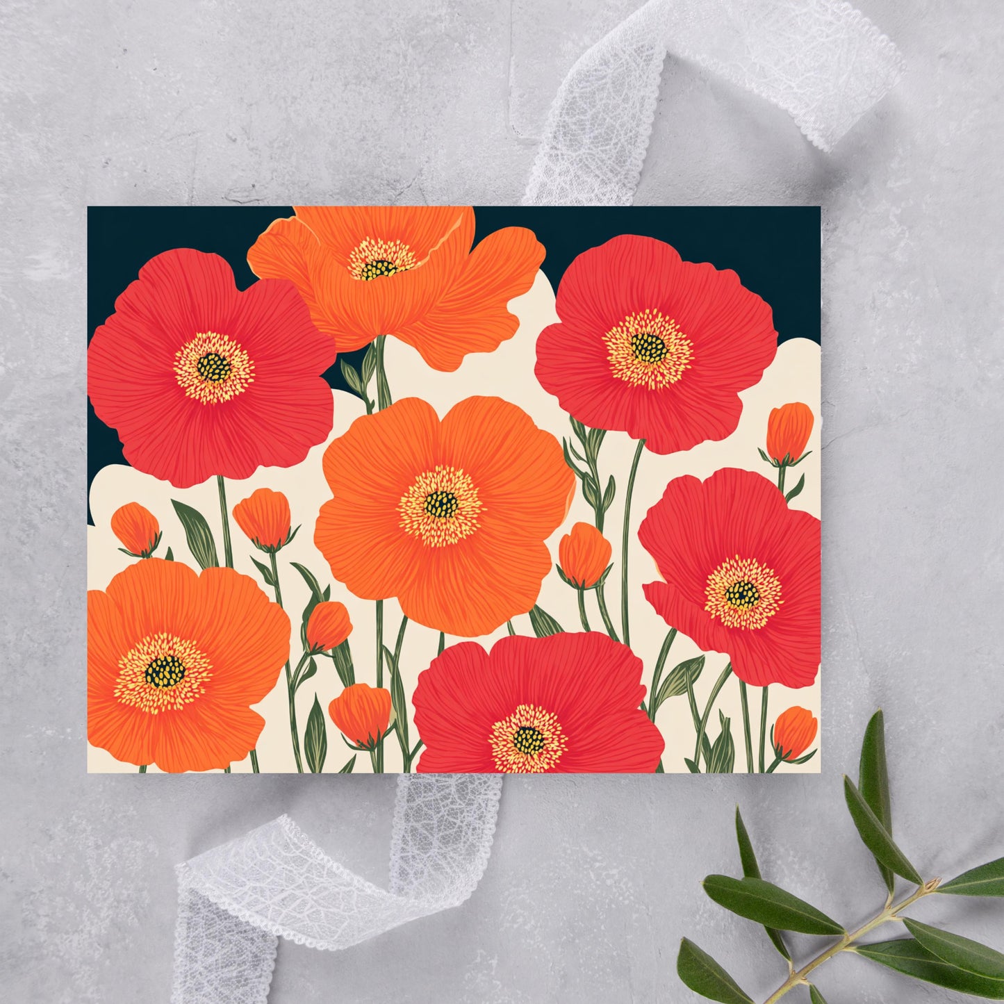 Red Poppy Greeting Card