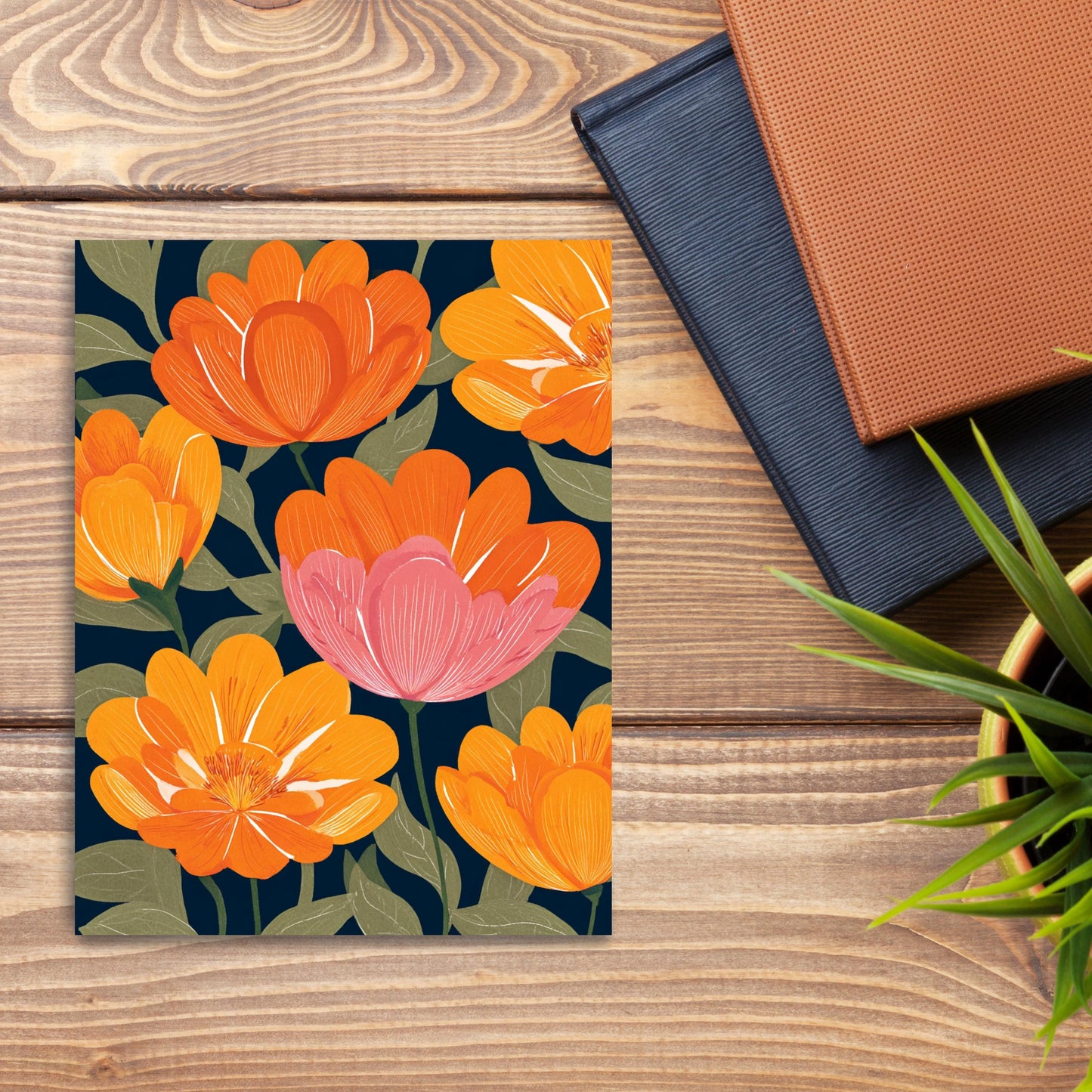 Modern Floral Greeting Card