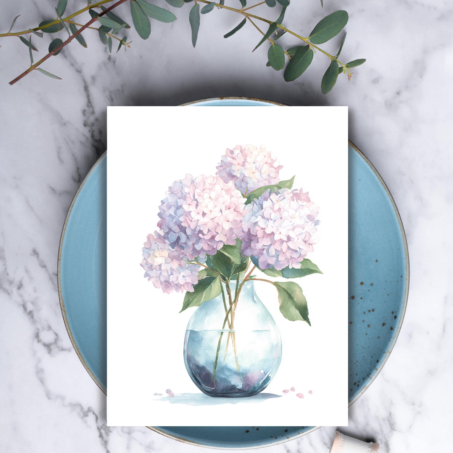Watercolor Hydrangea Greeting Card