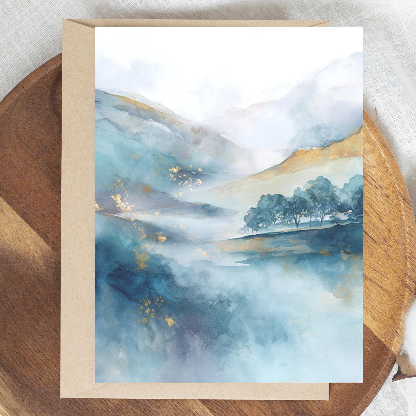 Abstract Landscape Watercolor Card