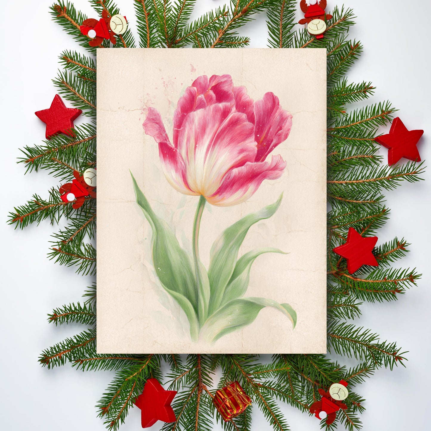 Watercolor Tulip Greeting Card