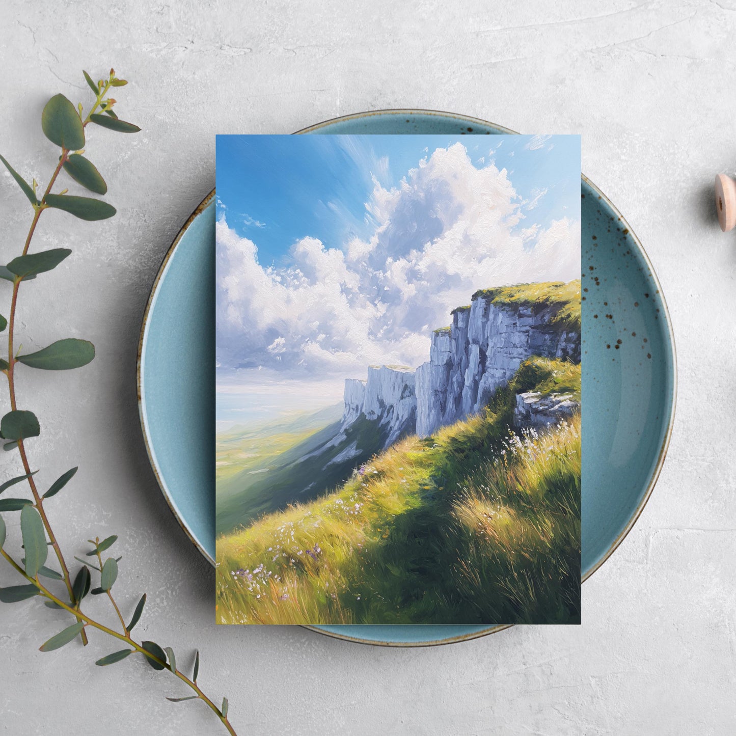 Scenic Mountain Cliff Greeting Card
