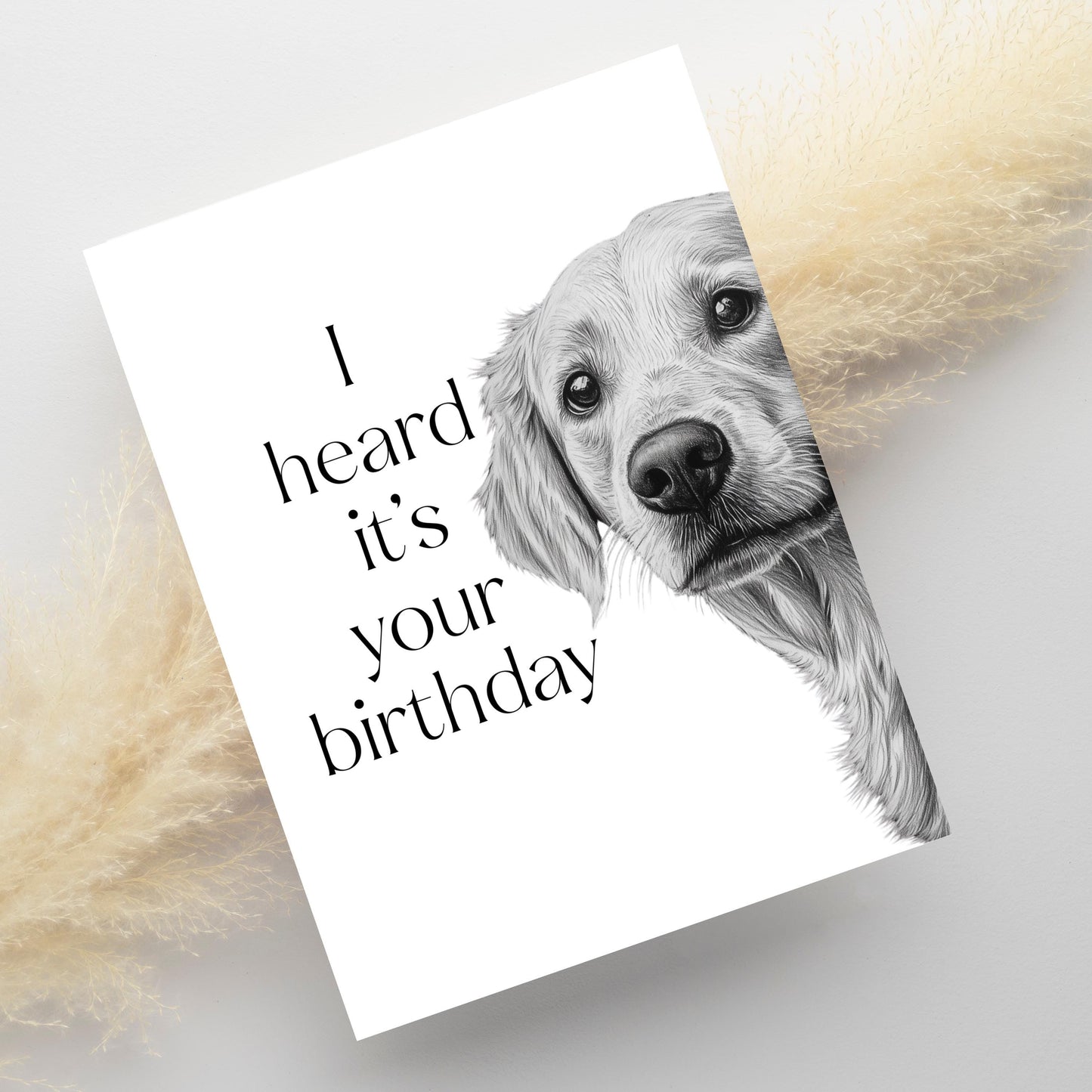 Golden Retriever Birthday Card